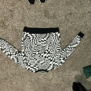 Black and White Optical Illusion Sweater